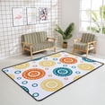 thumbnail image 4 of SKYSONIC Area Rug Circles Pattern Nursery Rug Floor Mat Kids Playing Mat for Living Room Bedroom, 63x48 in, 4 of 6