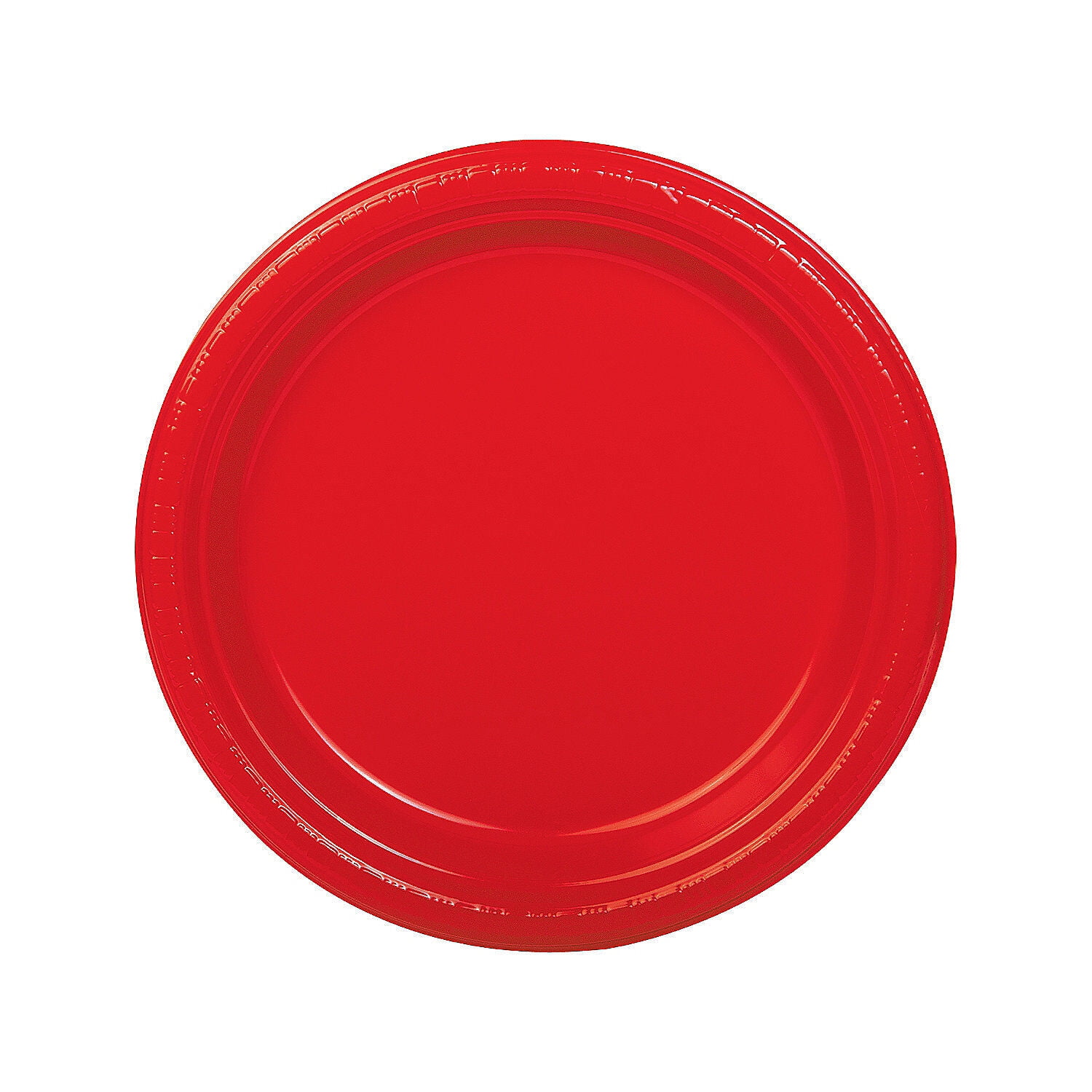 Red Plastic Dinner Plates, Party Supplies, 20 Count, 9"