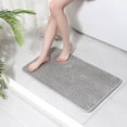 thumbnail image 1 of Fiudx Alfombras De Área Alfombras De Baño De Espuma Viscoelástica A Rayas Gruesas, Alfombras De Baño De Terciopelo Suave Y Absorbente, Puntos En La Parte Inferior, Alfombra De Baño Lavable A Máquina,, 1 of 7
