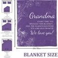 thumbnail image 5 of Grandma Gifts, Grandma Blanket, Gifts for Grandma, Grandma Birthday Gifts from Grandchildren, Grandma Gifts from Grandkids, Best Birthday Gifts for Grandmother Super Soft Throw Blanket 50"x60", 5 of 6