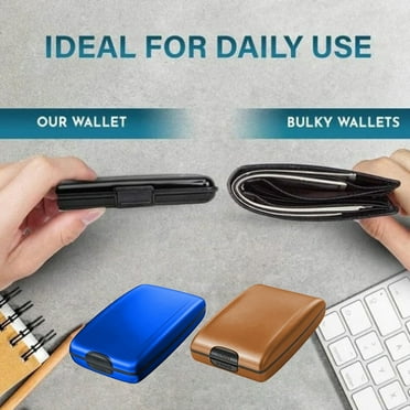 Fairnull Card Case Dust-proof Waterproof Mini Large Capacity Anti-theft Protective Aluminum Alloy Pocket Credit Card Holder for Outdoor