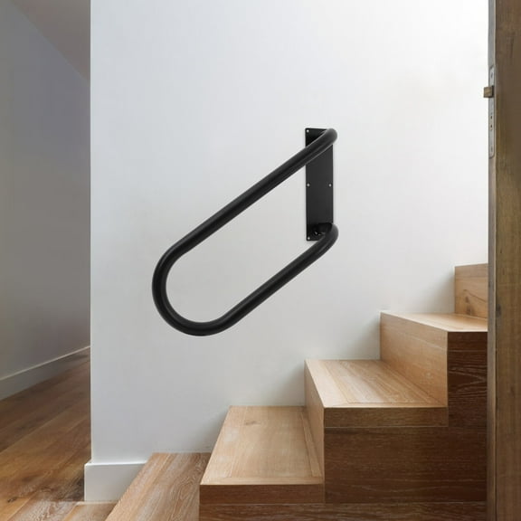 Wall-Mounted U-Shaped Handrail for Safety Support on Stairs, 3 Steps