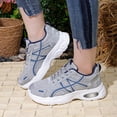 thumbnail image 3 of HEWUQI Women's Slip on Walking Shoes Cushion Running Tennis Shoes Arch Support Non Slip Sole Workout Gym Athletic Fashion Sneakers Gray Size 7.5, 3 of 5