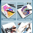 thumbnail image 3 of Juego de rotuladores de doble cabezal para pintura artística, Set de 12/120/100/168/262 colores, pinceles para dibujo profesional, material escolar de Manga, papelería, 3 of 4