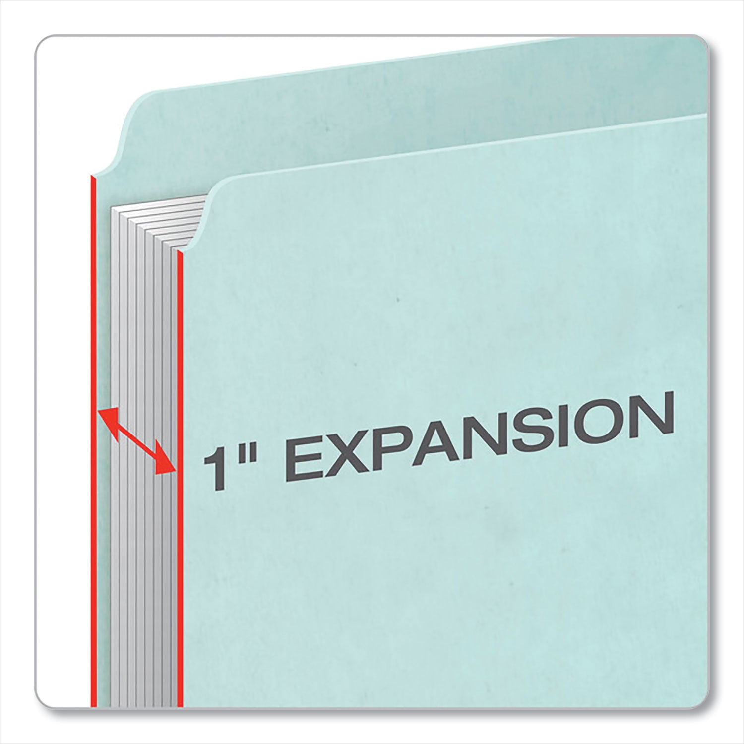 Pendaflex 9200T-1/3 Pressboard Expanding File Folders, 1/3 Cut Top Tab, Letter, Blue, 25/Box