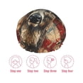thumbnail image 5 of Kdxio American Flag Deer Art Print Shower Cap for Women,Elastic and Reusable,Double Waterproof Layers Bathing Hat, 5 of 6