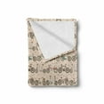 thumbnail image 2 of Bicycle Soft Flannel Fleece Blanket, Retro Pattern with Different Bicycles Floral Details and Dots Fun Ride Urban Living, Cozy Plush for Indoor and Outdoor Use, 60" x 80", Multicolor, by Ambesonne, 2 of 6