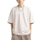 thumbnail image 2 of Camiseta de manga corta para hombre, tendencia de moda urbana, Top holgado con estampado de letras en 3D, cuello redondo, 2 of 8