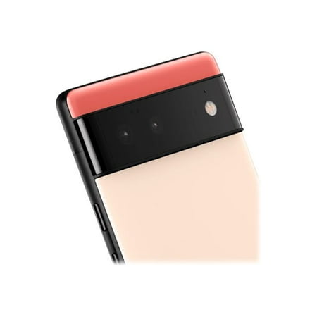 Google Pixel 6 - 5G smartphone - dual-SIM - RAM 8 GB / Internal Memory 128 GB - OLED display - 6.4" - 2400 x 1080 pixels (90 Hz) - 2x rear cameras 50 MP, 12 MP - front camera 8 MP - Kinda Coral