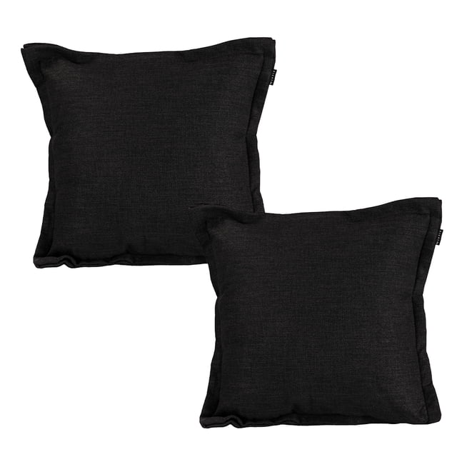 Cojin Decorativo Cuadrado Set de 2 Belu Negro