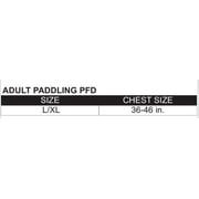 FLUID Adult Paddling Life Jacket and Vest, Unisex, Dual Size L/XL, Red