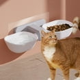 thumbnail image 2 of dobles para gatos, comedero de agua para comida montado en la pared blanco jinwen Cuencos de comida para gatos, 2 of 8