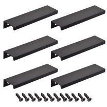 Uxcell 120mm/4.7 inch Aluminum Alloy Furniture Pull Handle Black 6 Pack