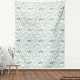 thumbnail image 4 of Ambesonne Nordic Fabric by the Yard Upholstery, Sleepy Bears on the Clouds, 5 Yards, Pale Mint Green Champagne, 4 of 5