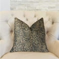 thumbnail image 2 of Plutus 18" x 18" Exotic Phantom Luxury Throw Pillow in Blue and Gold, 2 of 3