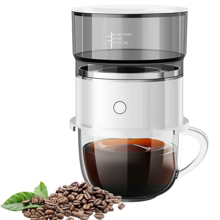 NBCDY Hand Coffee Machine, Creative Robot R2D2 Mini Stainless Steel Filter  Coffee Maker, Home Insulation Pressure Pot