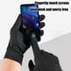 thumbnail image 3 of Guantes deportivos Poliéster Pantalla táctil Antideslizante Resistente al agua Resistente al viento Cálido Transpirable Ciclismo Correr Pesca Conducción Ajuste flexible | Paquete de 2 | Negro |, 3 of 7