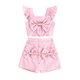 thumbnail image 1 of Odeerbi 1-6 Años Conjunto de Verano Para Niñas Camisola de Algodón Con Lazo Y Volantes Conjunto de Dos Piezas Con Lazo Y Sin Mangas Conjunto de Dos Piezas Lazo Sin Mangas, 1 of 7