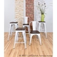 thumbnail image 4 of Oregon Industrial-Farmhouse Stackable Dining Chair in Vintage White and Espresso by LumiSource - Set of 2, 4 of 13