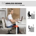 thumbnail image 4 of CoSoTower Chaise à Croisillons avec Roues, Grande Chaise de Bureau Sans Accoudoirs, Hauteur Réglable, Inclinaison, Beige, 4 of 7