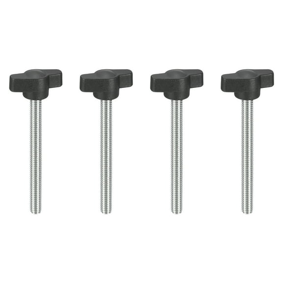 4Pack Metric Carbon Steel Clamping Screw Knob T Shaped Thumb Screws M6 x 60mm