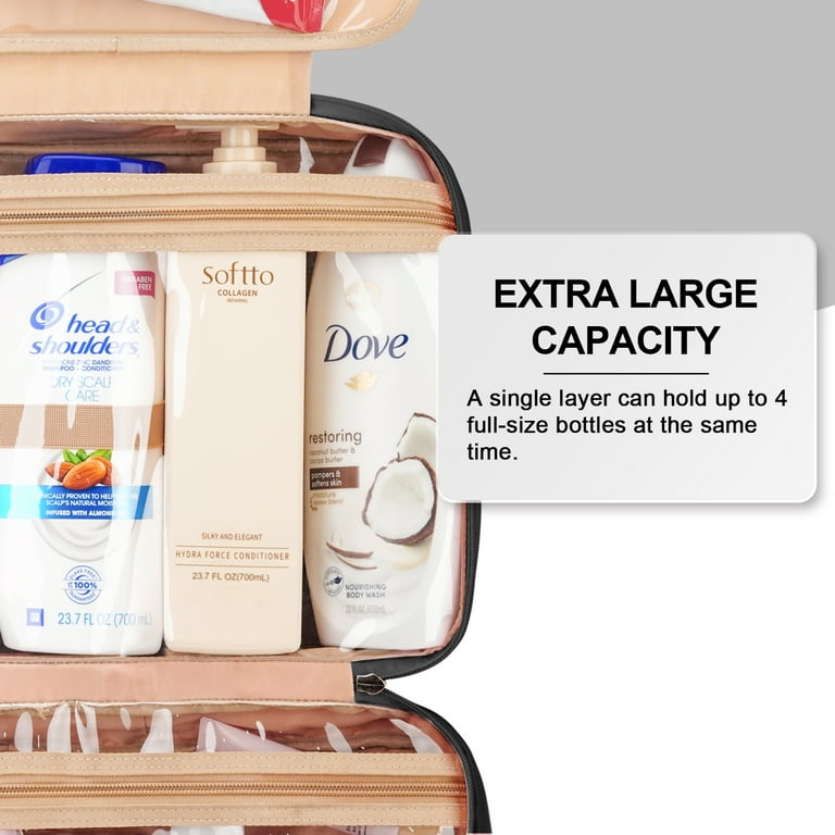  HUANLANG Travel Makeup Bag Large Capacity Travel
