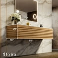 thumbnail image 2 of Eviva Allure 55 Inch Wall Mount Vanity in Natural Oak, 2 of 5