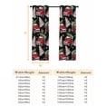 thumbnail image 6 of Fsddascl Black Red Truck Christmas Blackout Curtains for Bedroom/Living Room, Thermal Insulated Kitchen Curtains, Xmas Tree Snowflake Winter Grommet Darkening Window Treatment Drapes 27.5"x39"x2, 6 of 6