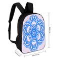 thumbnail image 2 of Blue Floral Mandala Design 3D Print 17in adolescent backpack Bags knapsack Laptop, 2 of 5
