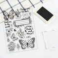thumbnail image 6 of Flowers Butterfly Clear Stamps Transparent Silicone Stamp, 6 of 9