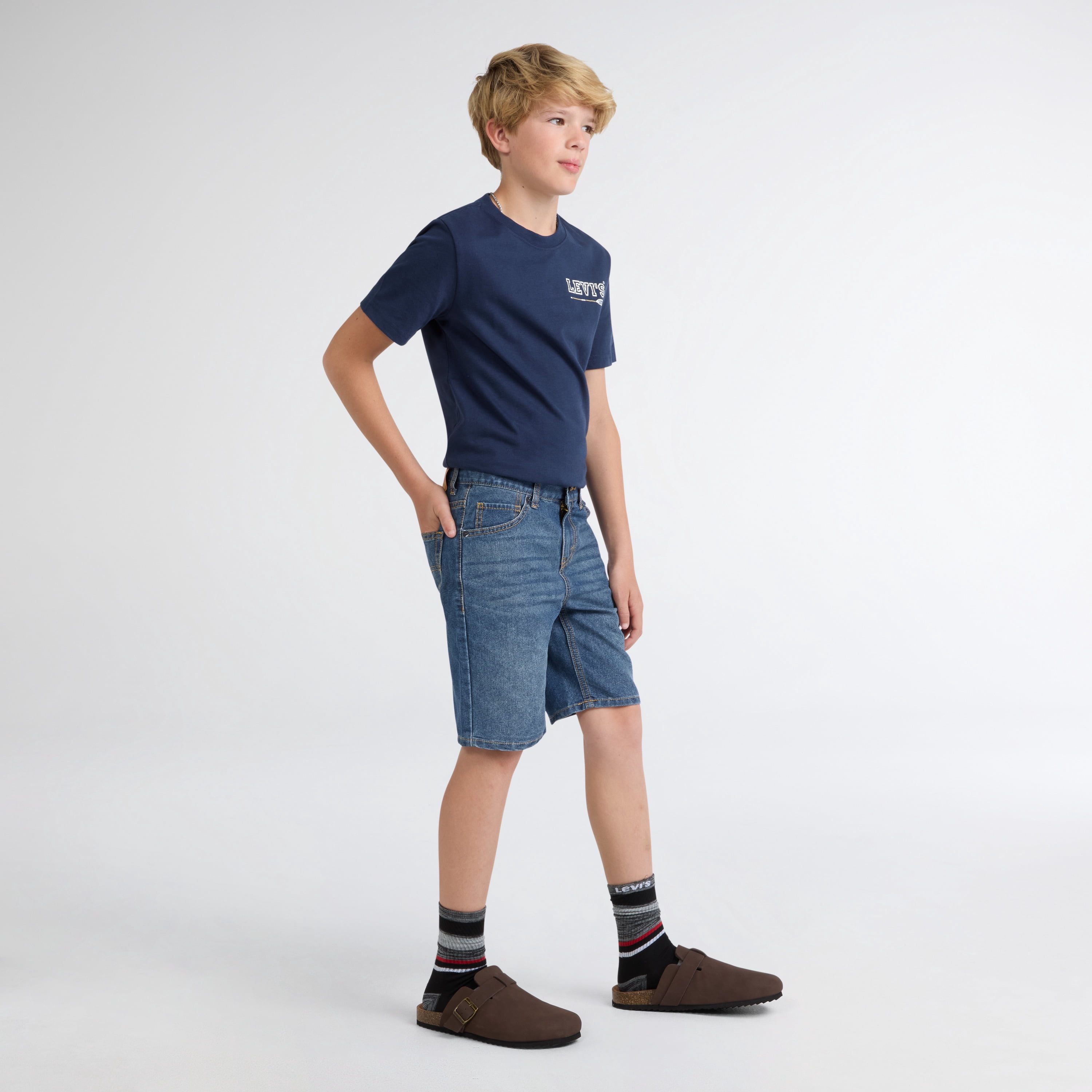 Levi Boys 511 Slim Performance Denim Shorts, Sizes 8-18