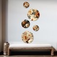 thumbnail image 2 of Designart "Elegance In Rustic Brocade III" Floral Round Wall Art Set Of 5 - Brown Cottage Living Room Wall Metal Art Set, 2 of 6