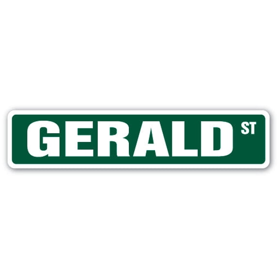 GERALD Street Sign Childrens Name Room Sign | Indoor/Outdoor | 36" Wide