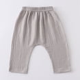 thumbnail image 2 of mgoYE Toddler Kids Baby Boy Girl Cotton Linen Elastic Basic Harem Long Pants Bloomers Casual Joggers 1-7T(Grey,3-4 Years), 2 of 7
