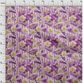 thumbnail image 3 of oneOone Silk Tabby Purple Fabric Stripe|Triangle & Daisy Floral Sewing Craft Projects Fabric Prints By Yard 42 Inch Wide, 3 of 4