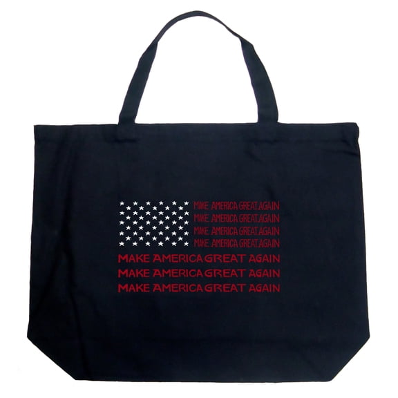 LA Pop Art Large Word Art Tote Bag - Maga Flag