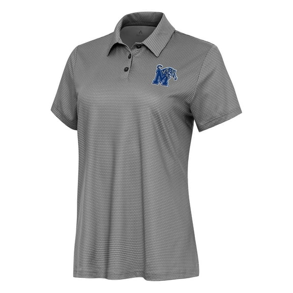 Women's Antigua  White/Black Memphis Tigers Rings Polo