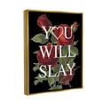 thumbnail image 4 of Stupell Industries You Will Slay Chic Red Roses Glam Phrase Metallic Gold Framed Floating Canvas Wall Art, 16x20, by Lil' Rue, 4 of 5