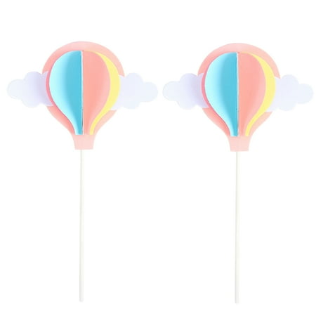 

2pcs White Cloud Hot Air Balloon 3D Paper Hanging Decorations for Wedding Baby Shower Birthday Party Decorations(Pink)