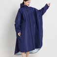thumbnail image 4 of SHIXIAOO Poncho de Pluie pour Adultes Unisexe Long Imperméable Extérieur avec Capuche Matériau PU Léger à la Mode pour Cyclisme Randonnée Voyage Veste de Planche à Neige Isolée Femmes Capuche Femmes, 4 of 4