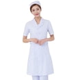 thumbnail image 5 of Traje de cuello de enfermera Ropa de trabajo de verano de manga larga corta rosa Traje de invierno de manga larga Bata blanca Farmacia Salón de belleza, 5 of 5