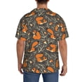 thumbnail image 3 of KLL Fox And Mushroom Print Men's Shirt Short Sleeve Button Down Summer Cuba Beach Shirts- 4X-Large, 3 of 5