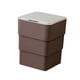 thumbnail image 2 of Cubo de Basura Plegable Automático, Cubo de Basura de Inducción Inteligente con Tapa, Cubo de Almacenamiento Estrecho de 18L, Cubo de Basura Eléctrico Marrón Macarena bote de basura de cocina, 2 of 8