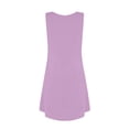 thumbnail image 7 of Tisuna Girls Solid Color Vest Dress Child Sleeveless Suspender Summer Dresses Breathable Soft Little Girls Casual Dailywear Purple Size 11-12 Years, 7 of 7