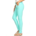 thumbnail image 2 of Women's Cotton Blend Full Length Jeggings Stretchy Skinny Pants Jeans Leggings, 2 of 3