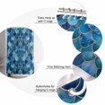 thumbnail image 6 of Shower Curtain Abstract Geometric Patchwork Waterproof Shower Curtain Set with Hooks for Bathroom Showers,Stalls and Bathtubs,54x78InRetro Blue Gradient Pattern, 6 of 9