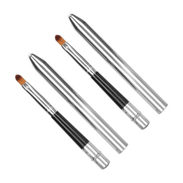 Lip Brush Retractable, Single Head Easy Cleaning Lip Brush Aluminium Material For Home For Beauty Salon