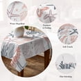 thumbnail image 5 of Orange Grey Coastal Table Cloth Waterproof Tablecloths, Summer Beach Coral Shell Ocean Tablecloth Dining Table Cover for Kitchen Party Tabletop Outdoor, Rectangle Tablecloth 54x108 Inch, 5 of 9