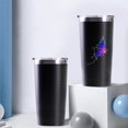 thumbnail image 4 of Butterfly 20oz Coffee Stainless Steel Mobile Tumblers, Vacuum Insulated Mug with Lid, Spill-Proof Travel Cup for Hot & Cold Drinks, for Coffee, Wine, Cocktails, Christmas, 4 of 6