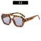 thumbnail image 1 of Gafas de sol Retro de doble puente para mujer, montura grande, leopardo, marrón, gafas con degradado, gafas de sol de diseñador de lujo a la moda, gafas de sol para hombre, 1 of 5